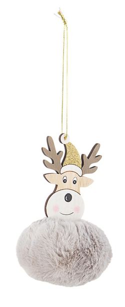 Gray Reindeer Pendant
