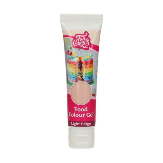 Beige gel madfarve 30 grs funcakes
