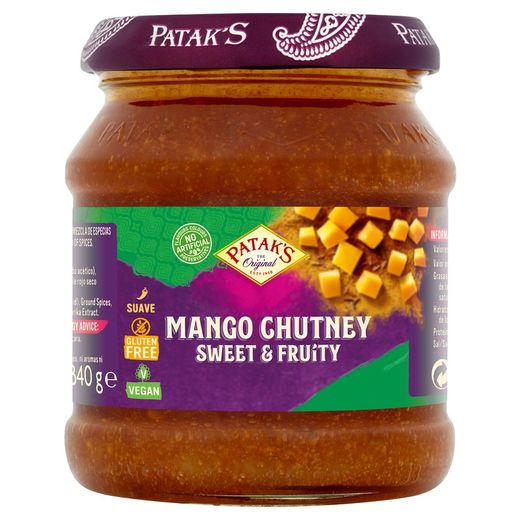 Chutney di mango dolce cibo indiano 340G Patak'S