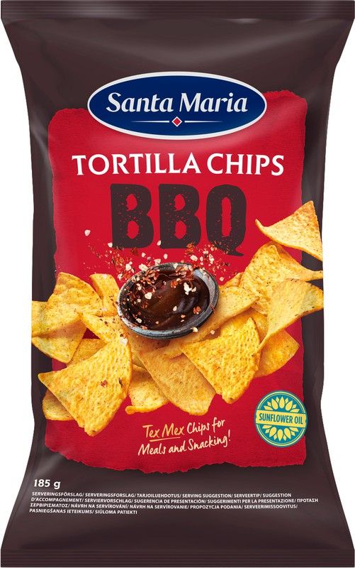 Meksykańskie Jedzenie Tortilla Chipsy Grillowe 185G Santa Maria