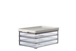 Contenedor para fiambre 3 pisos omnia 3 capas - blanco nórdico