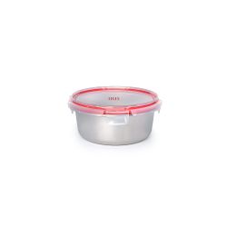 Contenedor redondo acero inoxidable 1000 ml apto microondas y air fryer Iris