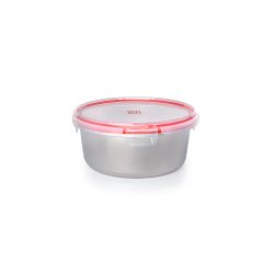 Contenedor redondo acero inoxidable 1600 ml apto microondas y air fryer Iris