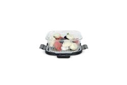 Contenedor Vidrio Cuadrado 320 Ml Tapa Acero Inox Microondas Iris