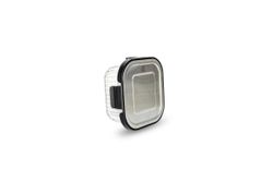 Contenedor Vidrio Cuadrado 320 Ml Tapa Acero Inox Microondas Iris