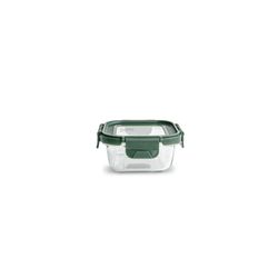 Contenedor vidrio Cuadrado 320 ml tapa vidrio Apto Horno