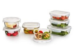 1,6l rekt glasbehållare lämplig för ugnslås & låsa