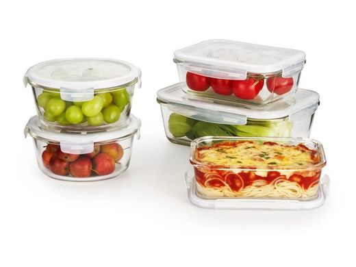 Pojemnik ze szkła prostokątnego o pojemności 740 ml, odpowiedni do blokady piekarnika i Zamek