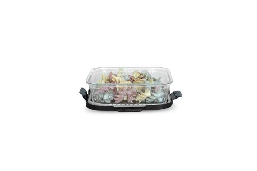 Contenedor Vidrio Rectangular 1040 Ml Tapa Acero Inox Microondas Iris