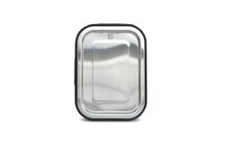 Contenedor Vidrio Rectangular 1040 Ml Tapa Acero Inox Microondas Iris