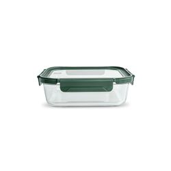 Contenedor vidrio Rectangular 1520 ml tapa vidrio Apto Horno