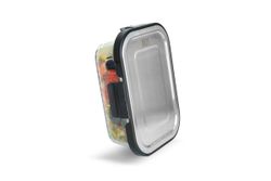 Contenedor Vidrio Rectangular 370 Ml Tapa Acero Inox Microondas Iris