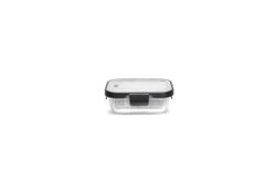 Contenedor Vidrio Rectangular 370 Ml Tapa Acero Inox Microondas Iris