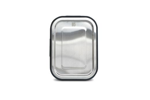 Contenedor Vidrio Rectangular 640 Ml Tapa Acero Inox Microondas Iris