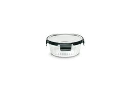 Contenedor Vidrio Redondo 620 Ml C/Tapa de Acero Iris
