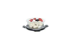 Contenedor Vidrio Redondo 950 Ml Tapa Acero Inox Microondas Iris