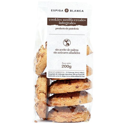 Cookies biscoitos multigrãos sem açúcar 200 grs