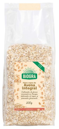 Copos de Avena finos integrales 500g Ecológicos Biogra