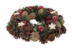 Wieniec Świąteczny Ananas Czerwony Zielony 35x35x8