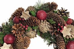 Wieniec Świąteczny Ananas Czerwony Zielony 35x35x8