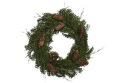 PVC Pineapple Wreath Green