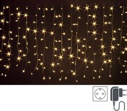 Cortina de Luces 200 LED Blanco Frío 2 x 1 m Navidad Bizzotto
