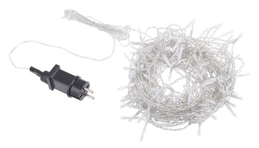 Cortina de Luces 200 LED Blanco Frío 2 x 1 m Navidad Bizzotto