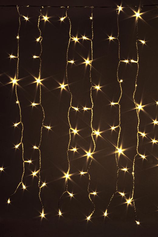 Cortina de Luces 400 LED Blanco Frío 4 x 1 m Navidad Bizzotto