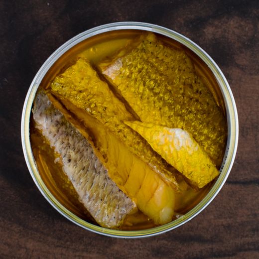 Corvina en Aceite de Oliva Virgen Extra ABC+ Conservas Marisco Pescado Gourmet Portugal 120 g