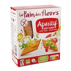 Cracker tomate paprika aperitif le pain des fleurss f.150g bio ecológico