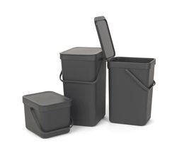 Cubo Basura para Reciclar Sort & Go 12 L Gris Brabantia
