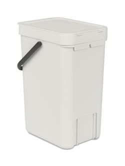 Cubo Basura para Reciclar Sort & Go 12 L Gris Claro Brabantia