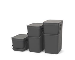Cubo Basura para Reciclar Sort & Go 16 L Gris Brabantia