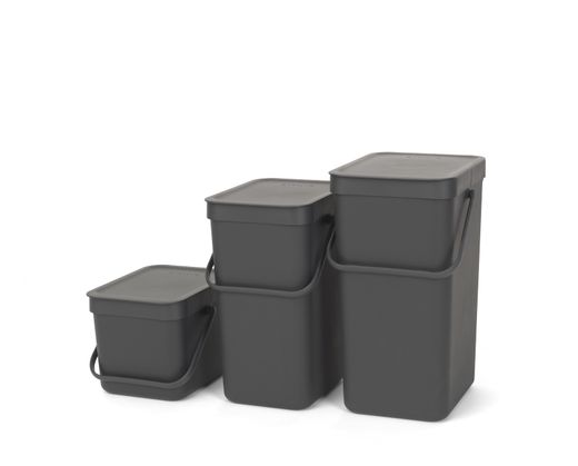 Cubo Basura para Reciclar Sort & Go 16 L Gris Brabantia