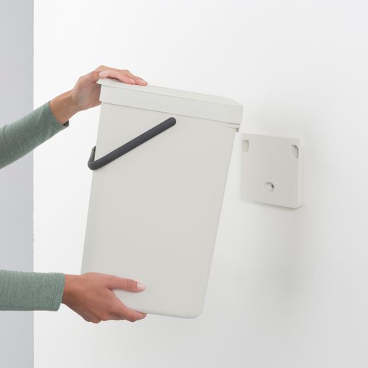 Cubo Basura para Reciclar Sort & Go 16 L Gris Claro Brabantia