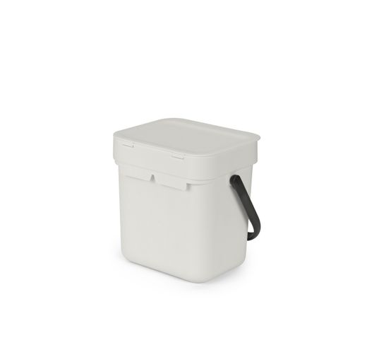 Cubo Basura para Reciclar Sort & Go 3 L Gris Claro Brabantia