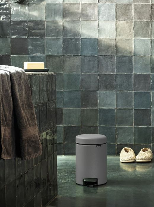 Cubo Basura Pedal Icon 3 L Mineral Concrete Gris Brabantia