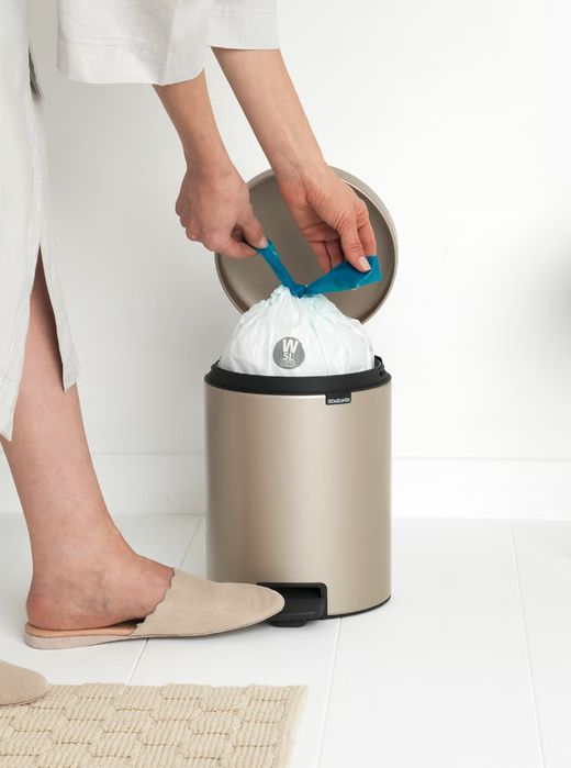 Cubo Basura Pedal Icon 5 L Metallic Gold Brabantia