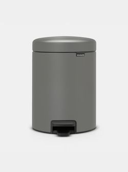 Cubo Basura Pedal Icon 5 L Mineral Concrete Gris Brabantia