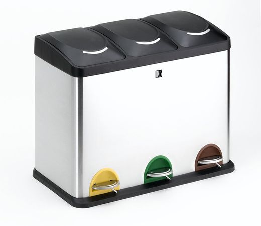 Pattumiera per raccolta differenziata 3 scomparti 45 l Iris