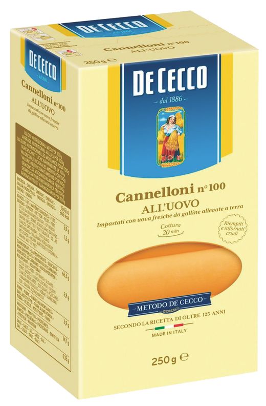 De cecco cannelloni n.100 250gr