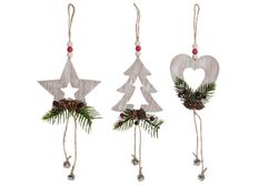 Wooden Hanging Christmas Tree Decoration 8x1x31