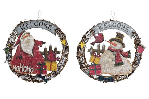 Decoração de natal para a porta de boas-vindas