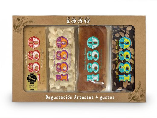 Degustação de Nougat Artesanal 4 Sabores Marca de Presente Especial 1880