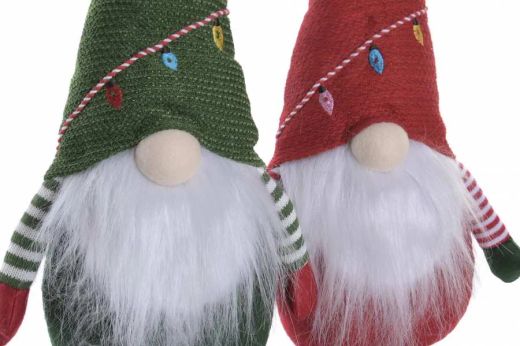 Elfo Navideño LED de Poliéster 68 cm, 2 Diseños