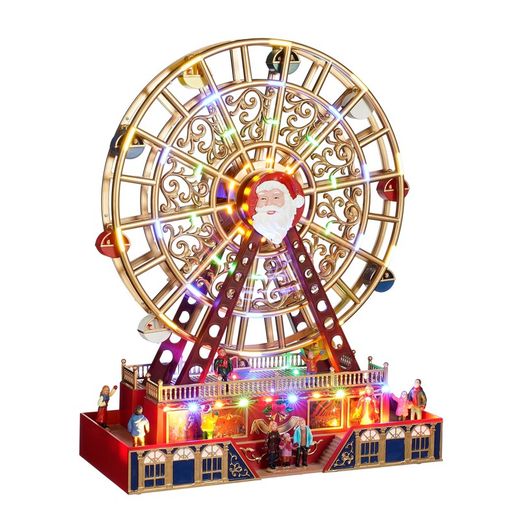 Roda gigante musical móvel para cena de Natal com bateria Edelmann