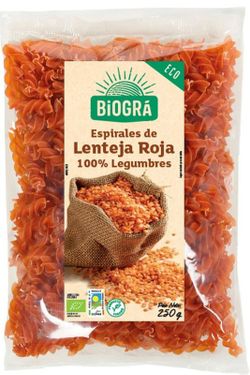 Espiral de lentejas rojas Legumbres Ecológicas Biogra 250 grs