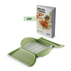 Estuche de Vapor con Bandeja 4 Personas con Libro de Recetas ES Lékué
