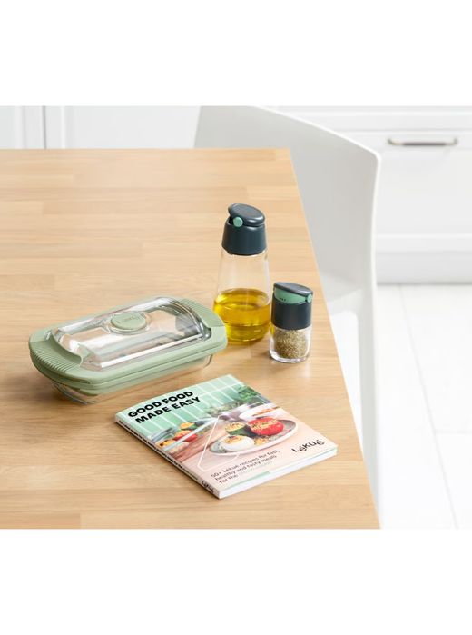 Estuche de Vapor de Vidrio 2 Personas con Libro de Recetas ES Lékué