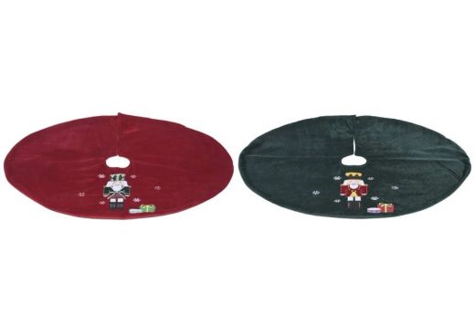 Faldón Árbol de Navidad de Poliéster 90 x 2 x 90 Cascanueces 2 Diseños